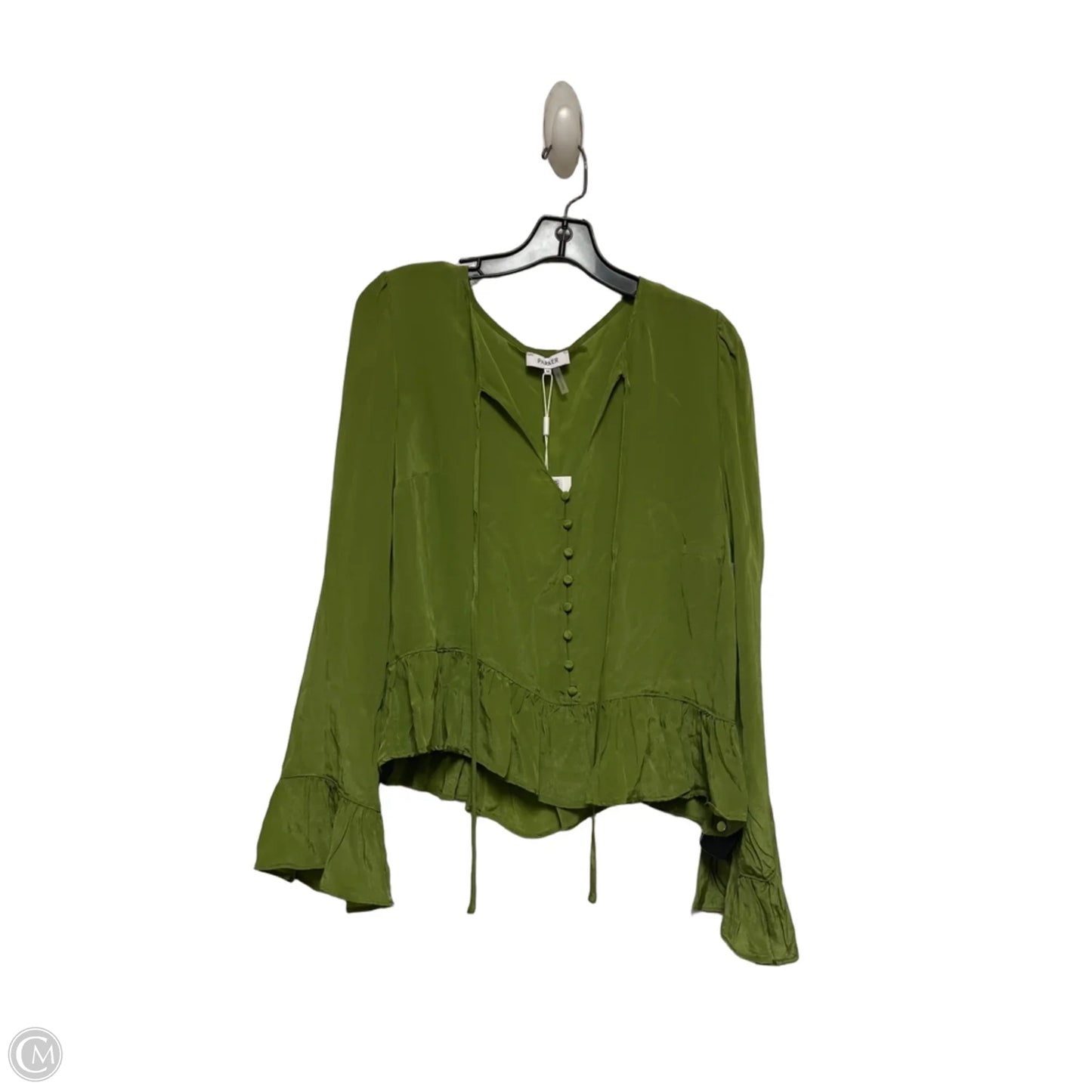 Top Long Sleeve By Parker In Green, Size: M