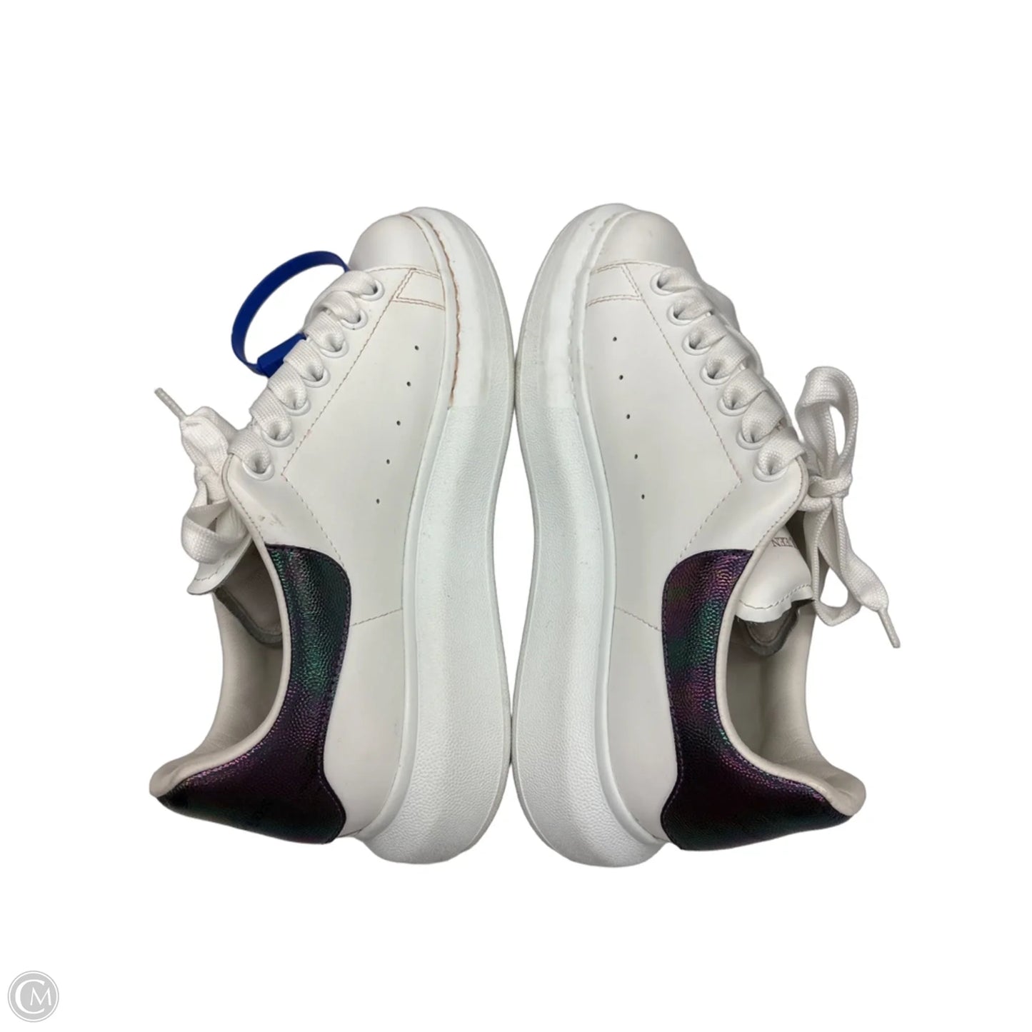 Shoes Luxury Designer By Alexander Mcqueen In Purple & White, Size: 9