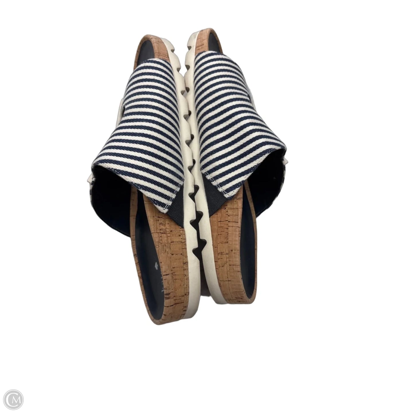 Sandals Designer By Kate Spade In Striped Pattern, Size: 10
