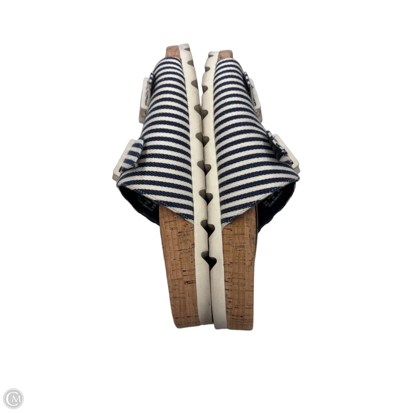 Sandals Designer By Kate Spade In Striped Pattern, Size: 10