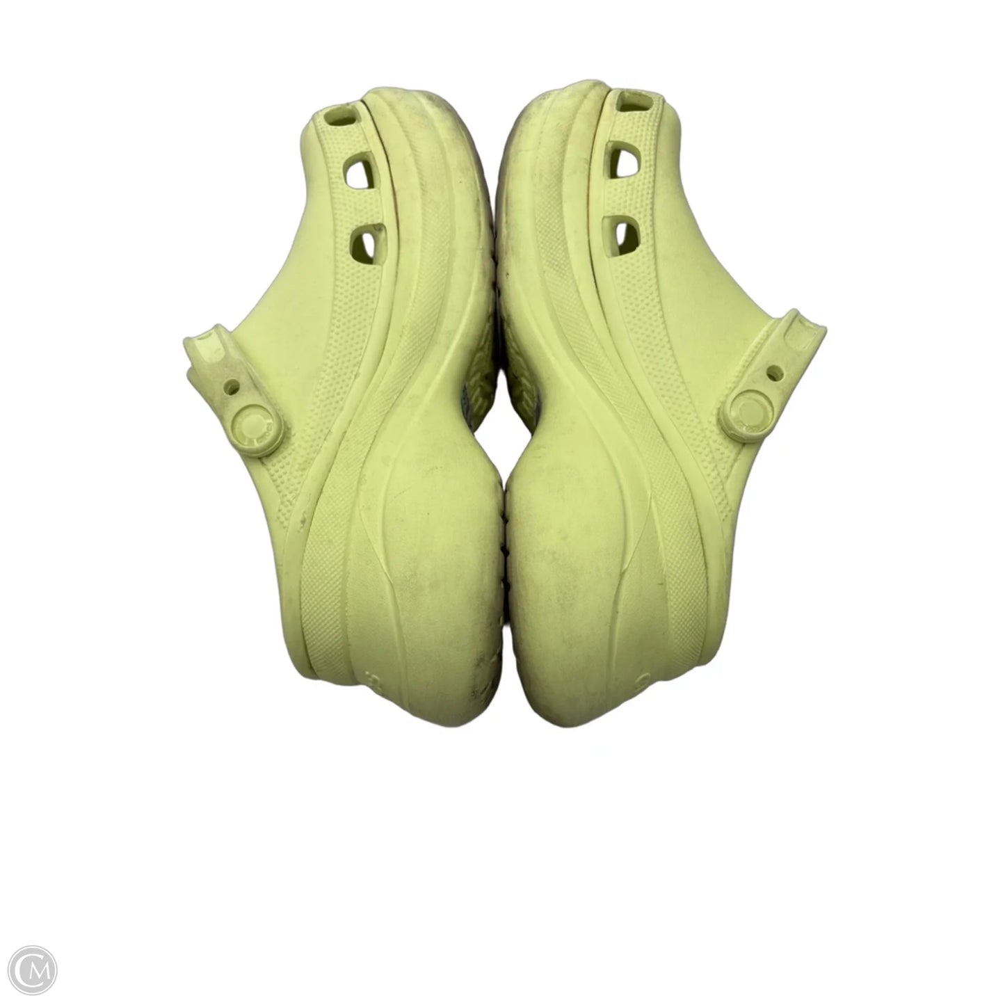 Shoes Heels Platform By Crocs In Green, Size: 9