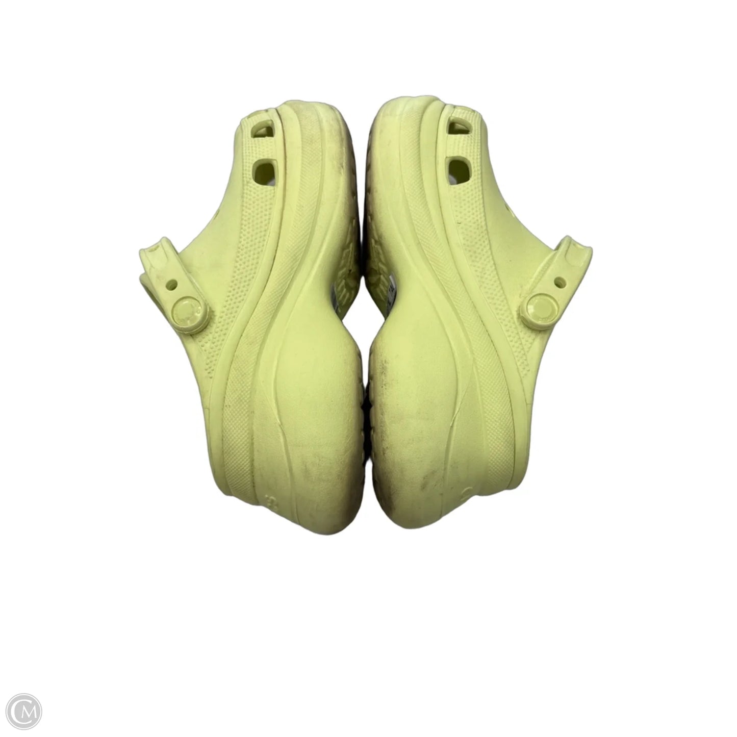 Shoes Heels Platform By Crocs In Green, Size: 9