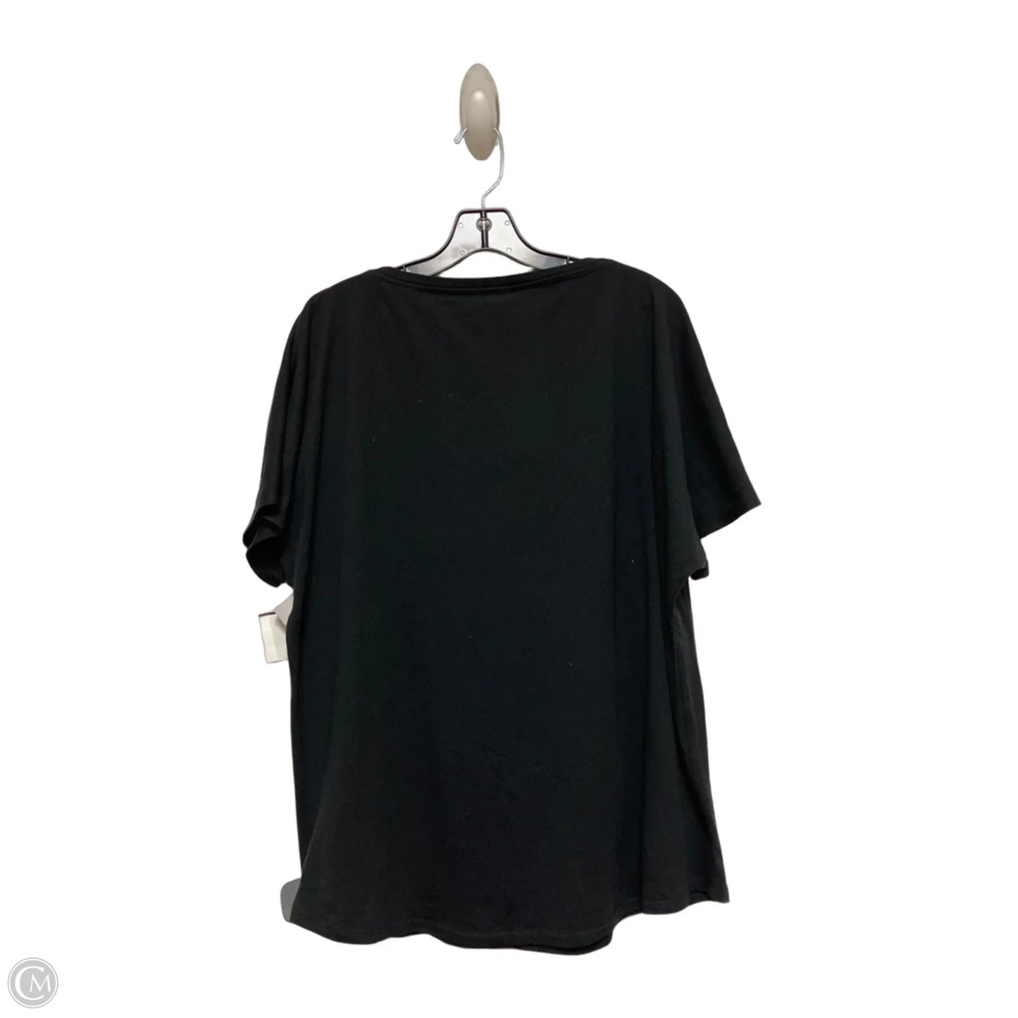 Top Short Sleeve Basic By Clothes Mentor In Black & Yellow, Size: Xxl