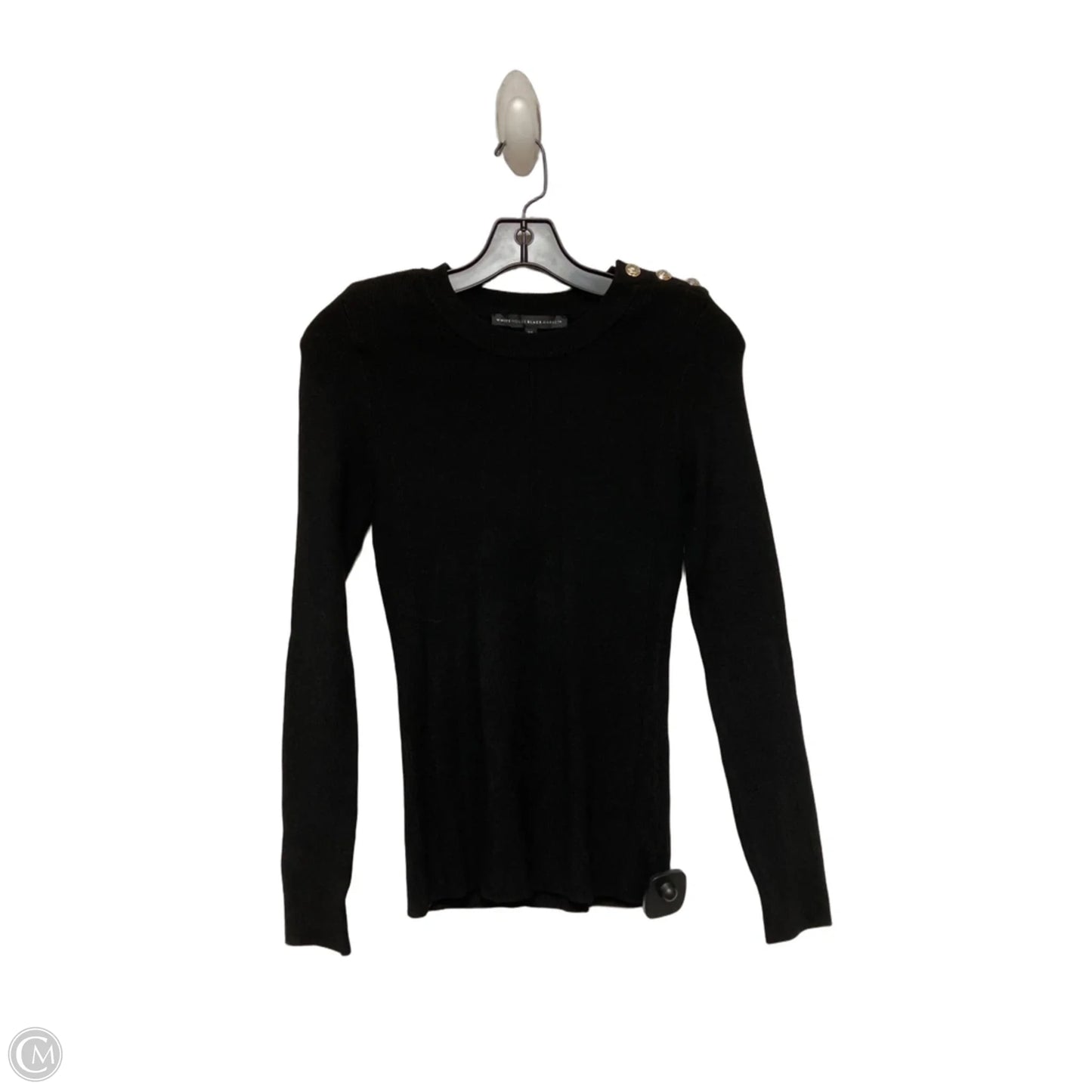 Top Long Sleeve By White House Black Market In Black, Size: Xs
