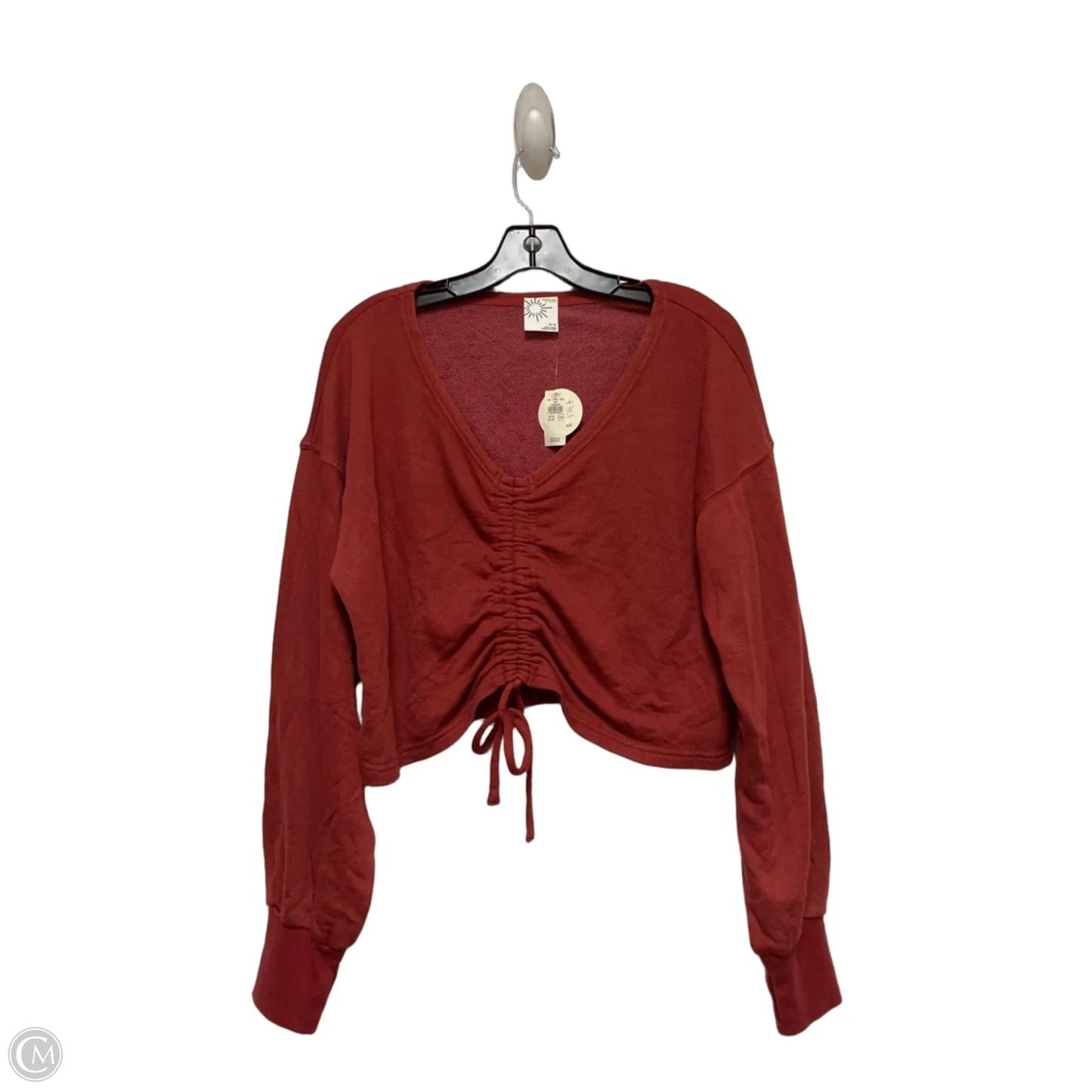 Top Long Sleeve By Offline In Red, Size: M