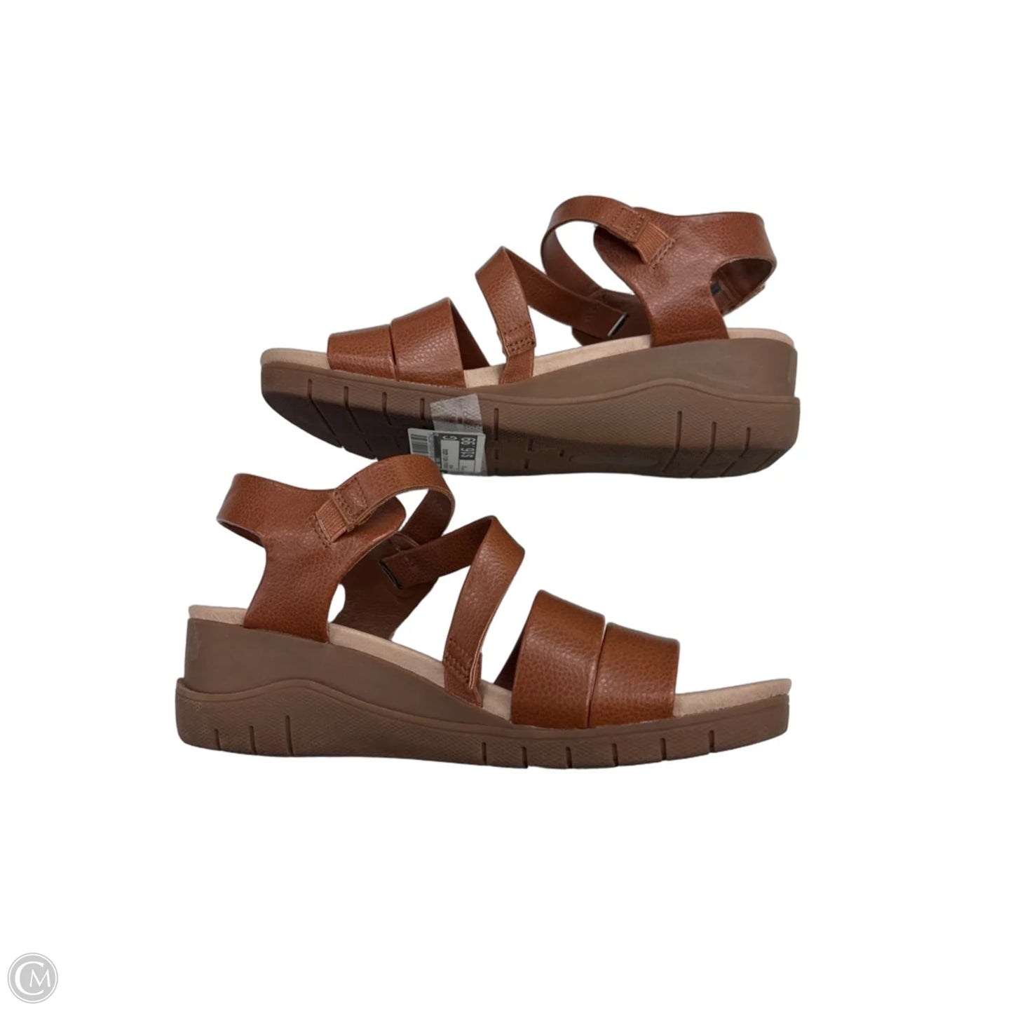 Sandals Heels Wedge By Bare Traps In Brown, Size: 6