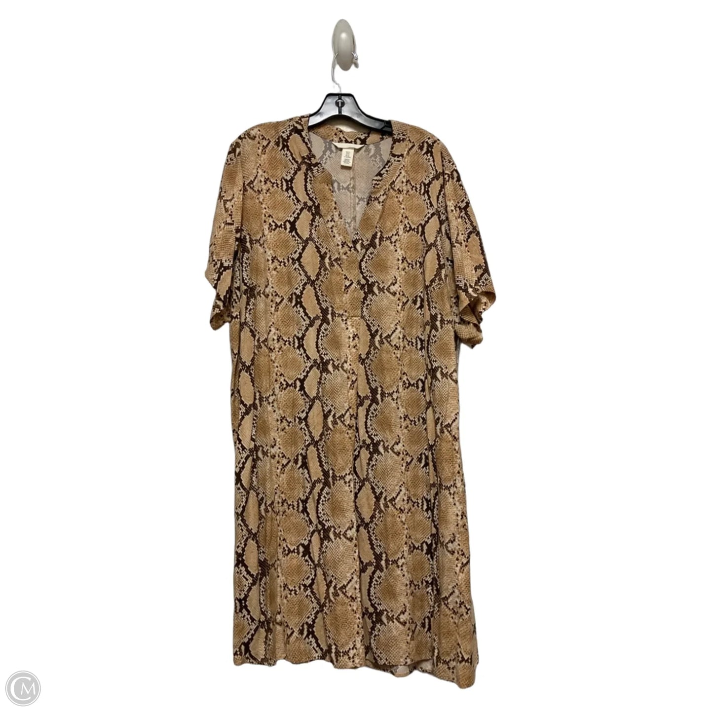 Dress Casual Short By H&m In Snakeskin Print, Size: Xl