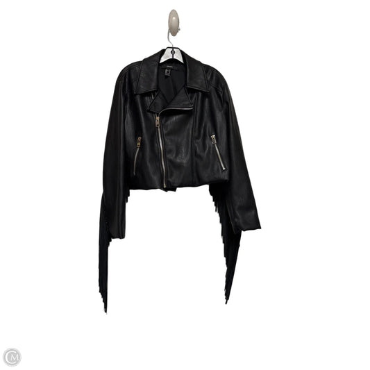 Jacket Moto By Zara In Black, Size: M