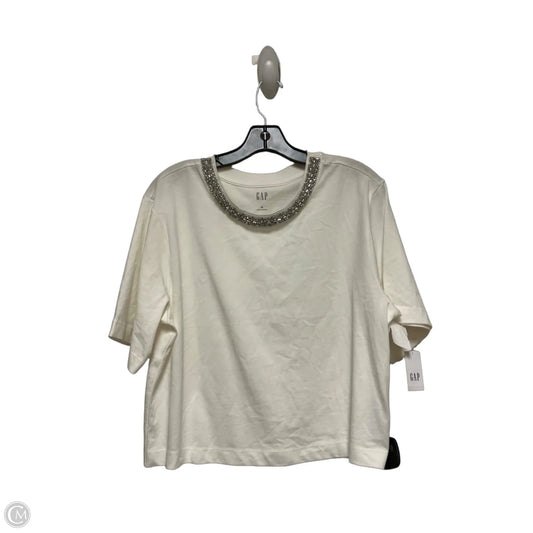 Top Short Sleeve By Gap In White, Size: M