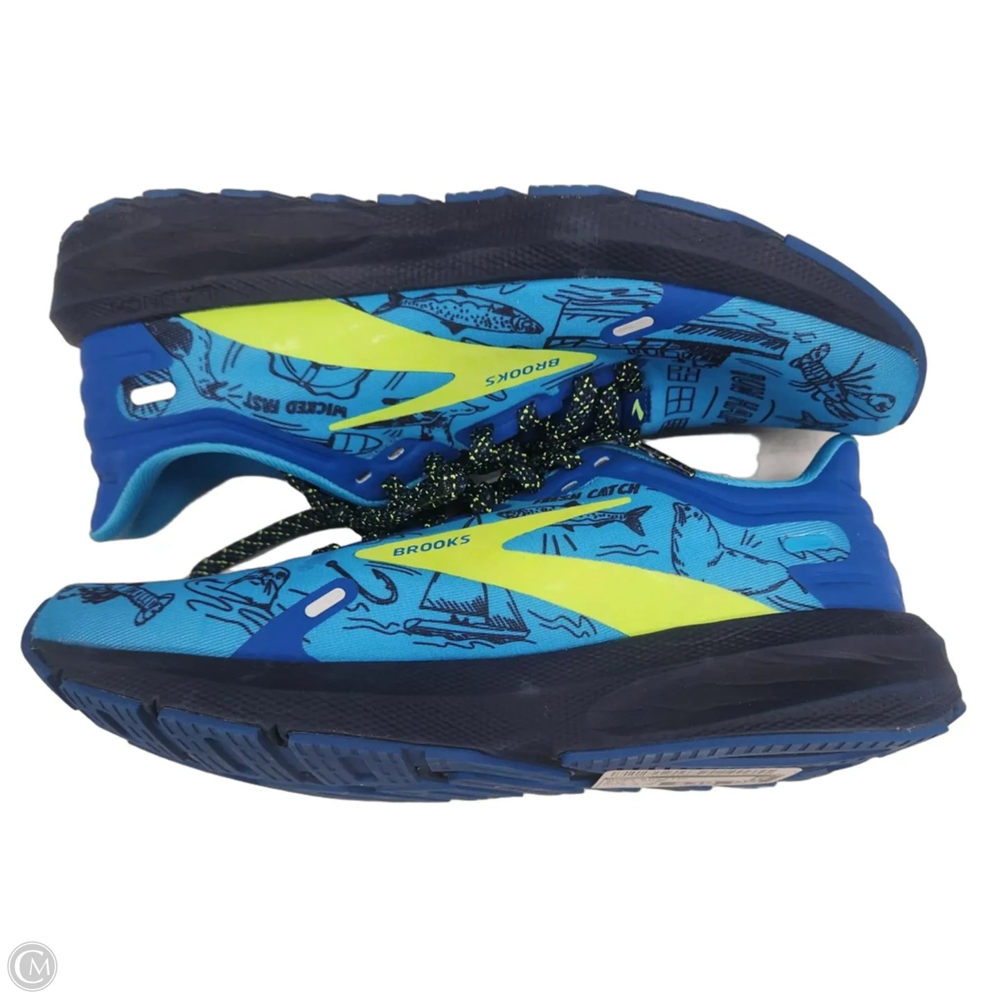 Shoes Athletic By Brooks In Blue & Green, Size: 8.5