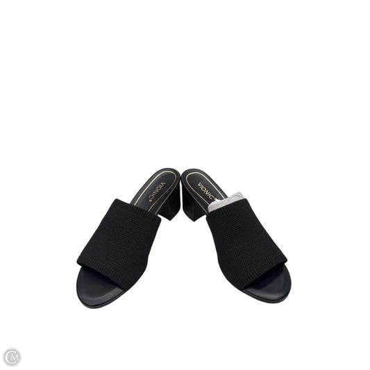Sandals Heels Block By Vionic In Black, Size: 7.5