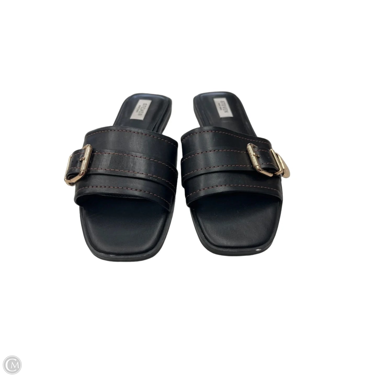 Sandals Flats By Clothes Mentor In Black, Size: 9.5