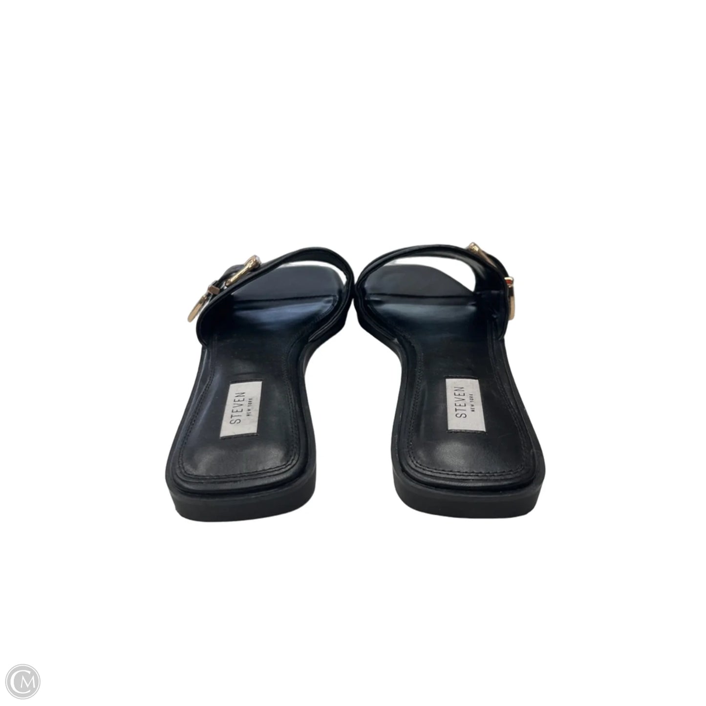 Sandals Flats By Clothes Mentor In Black, Size: 9.5