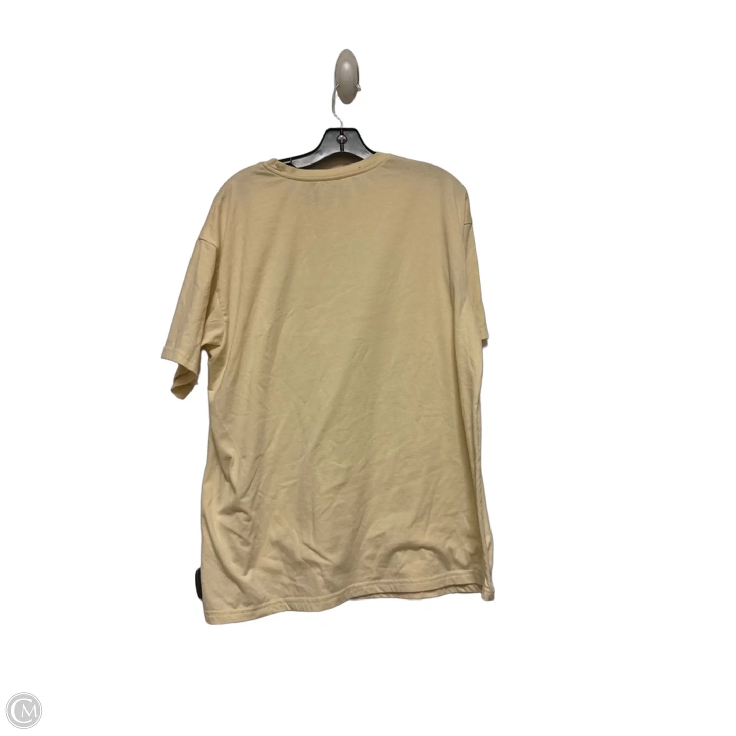 Top Short Sleeve Basic By Clothes Mentor In Cream, Size: L