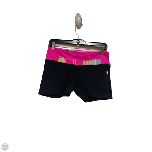 Athletic Shorts By Lululemon In Black & Pink, Size: M