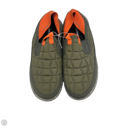 Shoes Flats By Merrell In Green & Orange, Size: 5