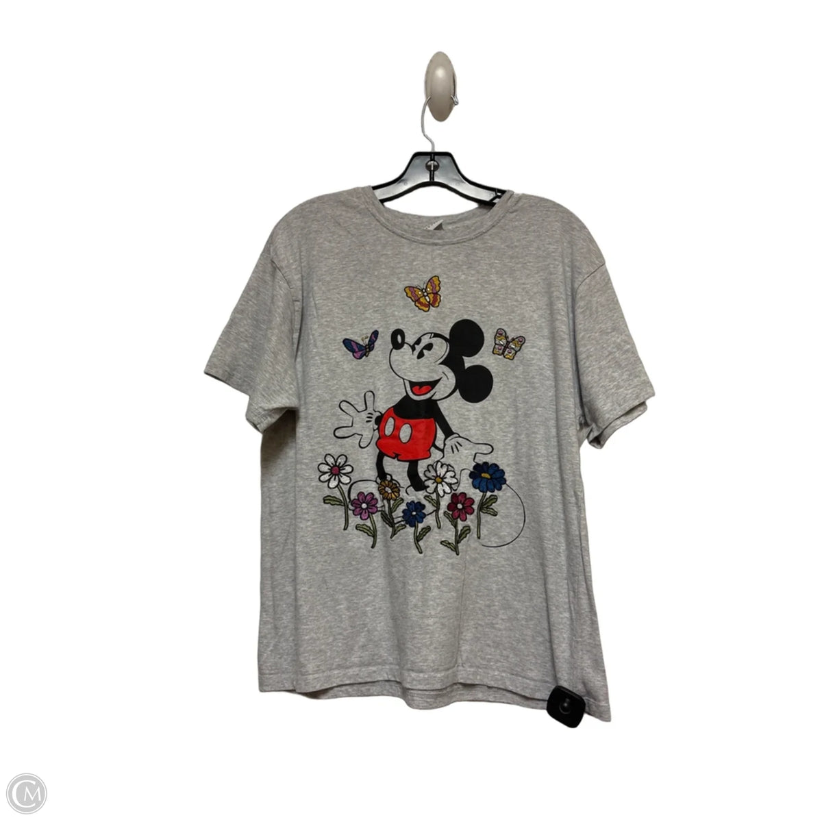 Top Short Sleeve Basic By Disney In Grey, Size: L
