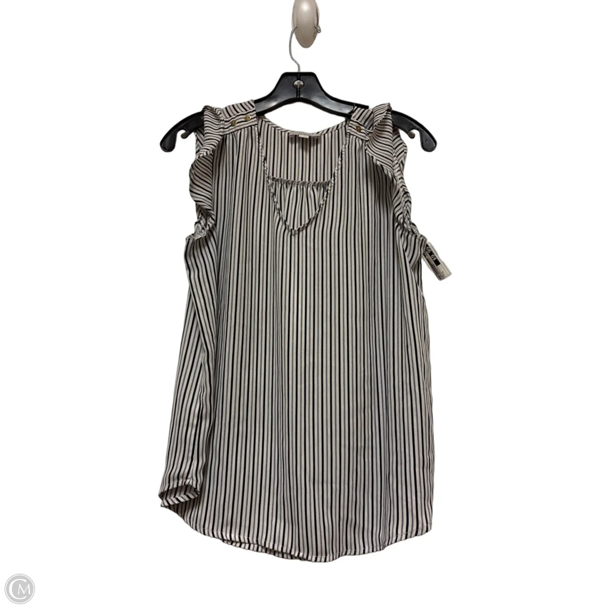 Top Sleeveless By Loft In Striped Pattern, Size: S