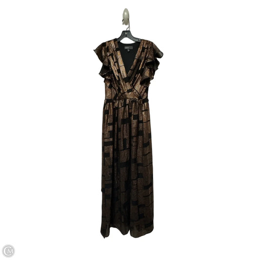 Dress Casual Maxi By Donna Ricco In Black & Orange, Size: S