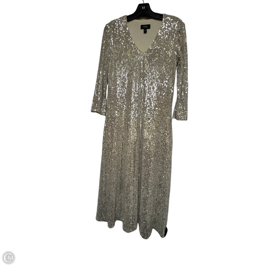 Dress Party Midi By Msk In Silver & Tan, Size: S
