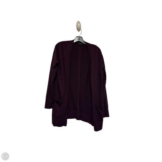 Sweater Cardigan By Banana Republic In Purple, Size: M