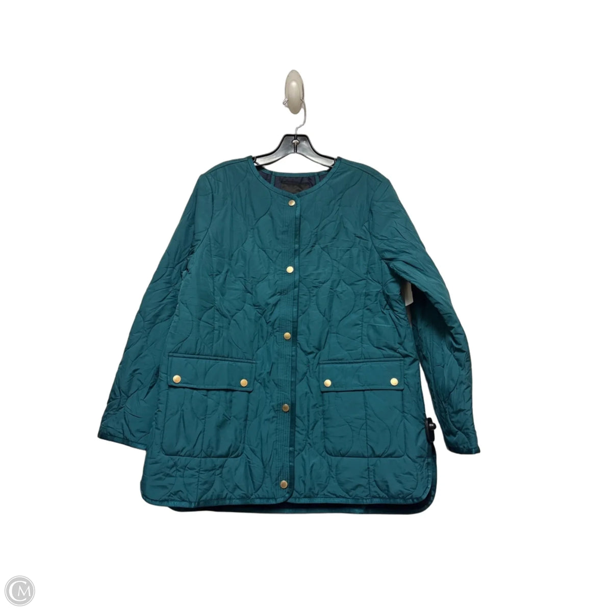 Jacket Puffer & Quilted By Talbots In Green, Size: Mp