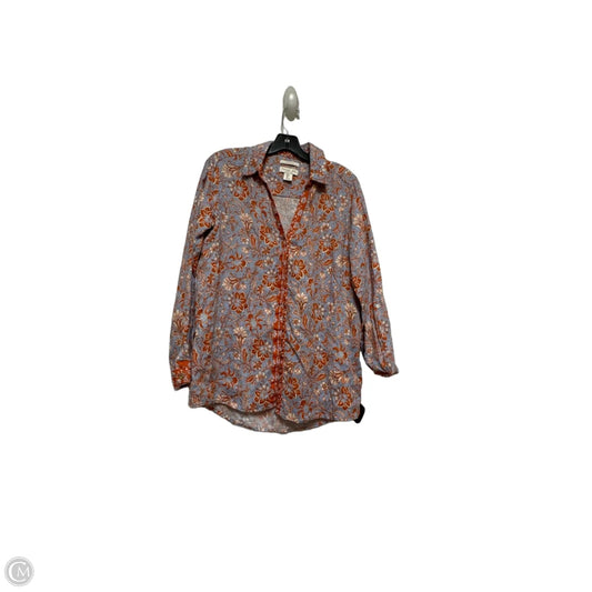 Top Long Sleeve By Rachel Zoe In Blue & Orange, Size: S