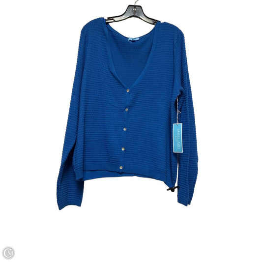 Cardigan By Draper James In Blue, Size: Xl
