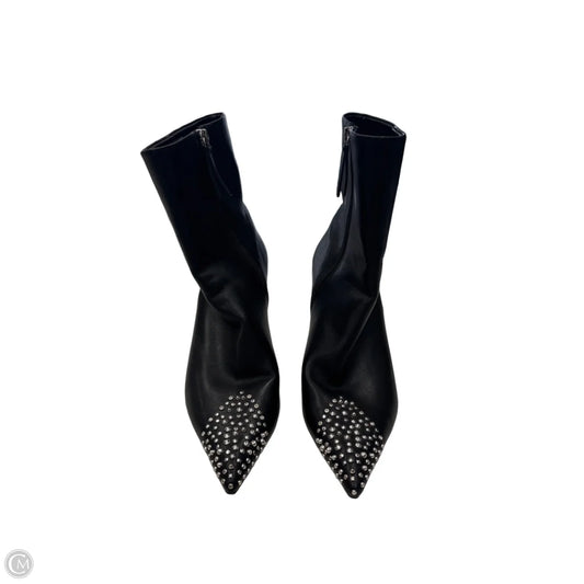 Boots Ankle Heels By Zara In Black, Size: 10