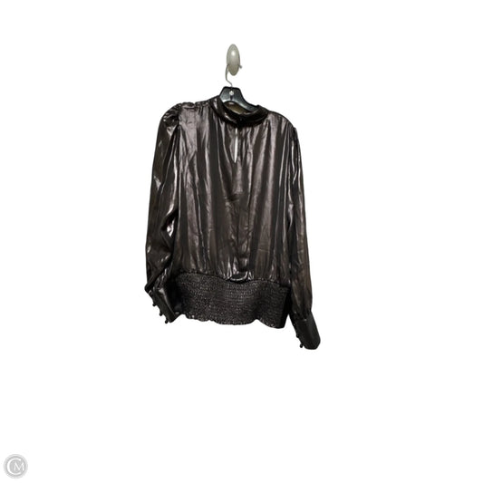 Top Long Sleeve Designer By Karl Lagerfeld In Black, Size: L