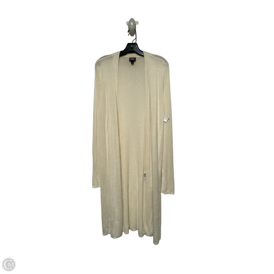 Sweater Cardigan By Inc In Cream, Size: L