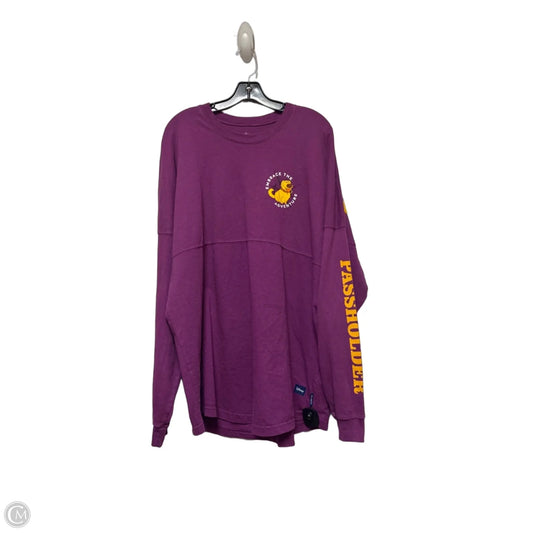 Top Long Sleeve By Disney Store In Purple & Yellow, Size: L