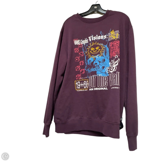 Sweatshirt Crewneck By Vans In Purple, Size: Xl