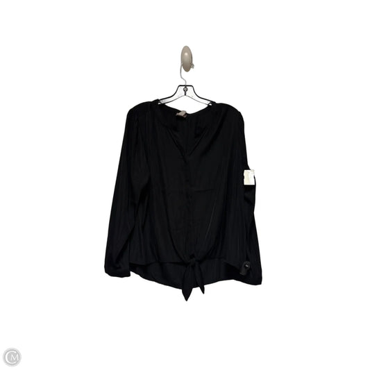 Top Long Sleeve By Chicos In Black, Size: L