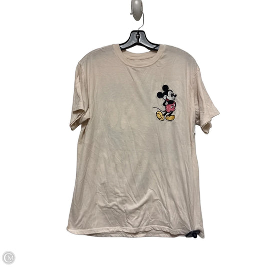 Top Short Sleeve Basic By Disney In Tan, Size: M