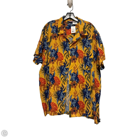 Top Short Sleeve By Disney Store In Tropical Print, Size: Xxl