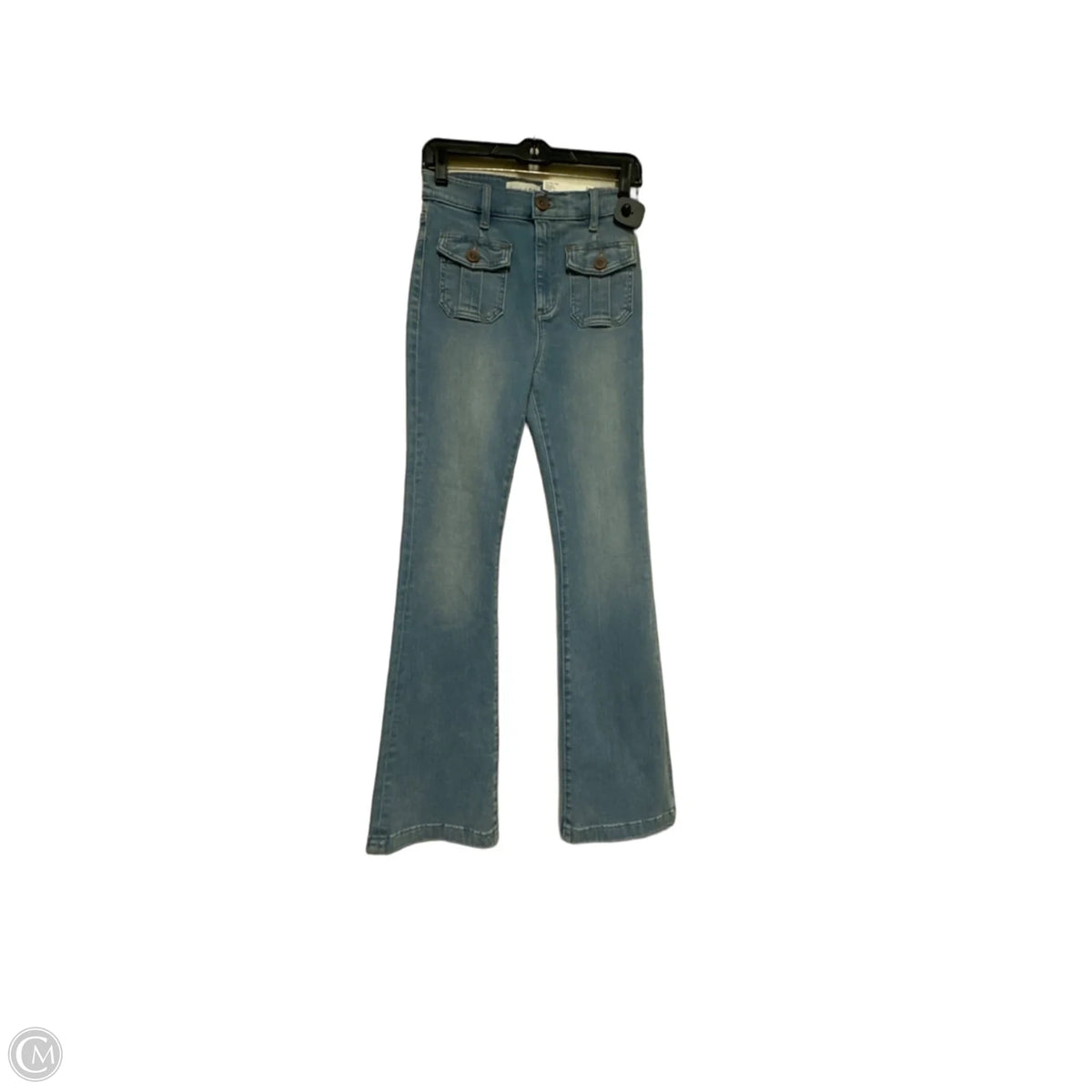 Jeans Flared By Loft In Blue Denim, Size: 0