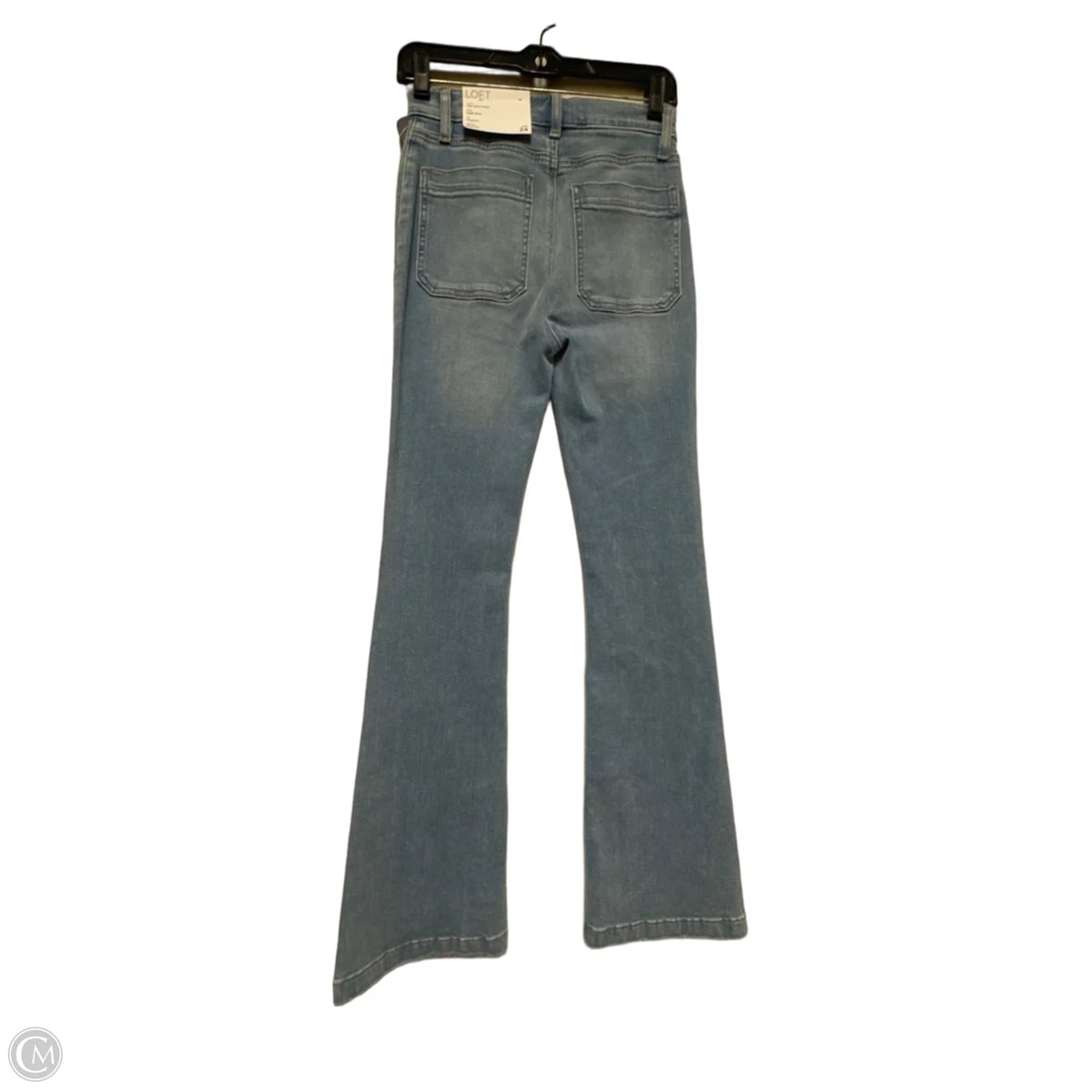 Jeans Flared By Loft In Blue Denim, Size: 0
