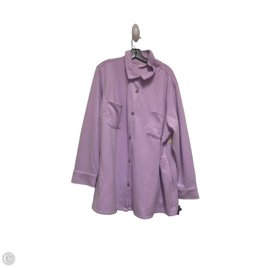 Jacket Shirt By Belle By Kim Gravel In Purple, Size: 3x