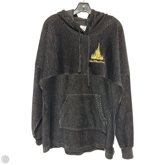 Sweatshirt Hoodie By Disney Store In Black & Gold, Size: M