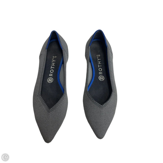 Shoes Flats By Rothys In Black & Grey, Size: 9.5