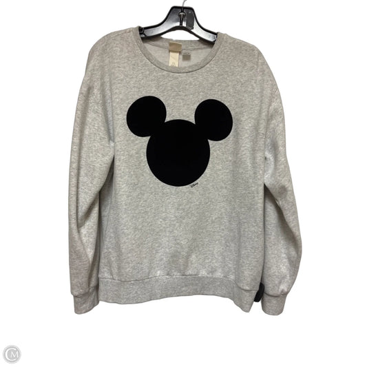 Sweatshirt Crewneck By H&m In Black & Grey, Size: M