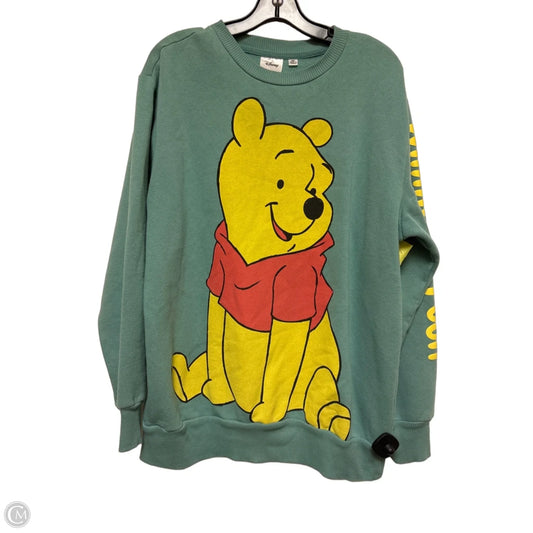 Sweatshirt Crewneck By Disney In Green, Size: M