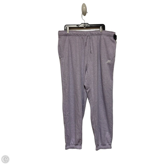 Athletic Pants By Nike Apparel In Purple, Size: 1x