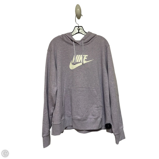 Athletic Sweatshirt Hoodie By Nike Apparel In Purple, Size: 1x