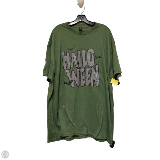 Top Short Sleeve Basic By Gildan In Black & Green, Size: 2x