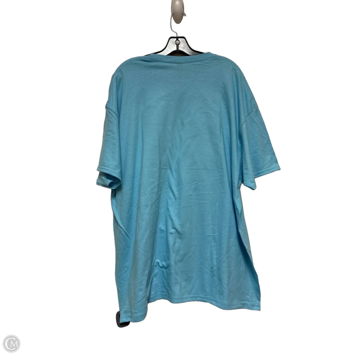 Top Short Sleeve Basic By Gildan In Blue & Tan, Size: 2x