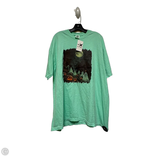 Top Short Sleeve Basic By Comfort Colors In Teal, Size: 2x