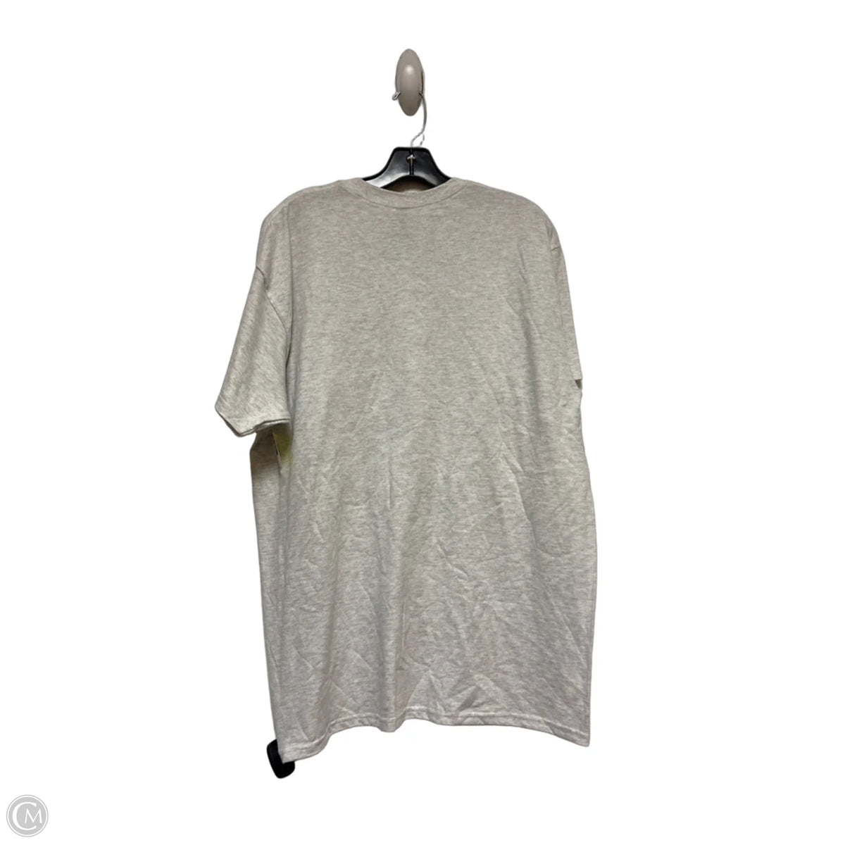 Top Short Sleeve Basic By Gildan In Grey & Orange, Size: L