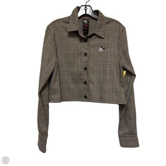 Top Long Sleeve By Forever 21 In Plaid Pattern, Size: M